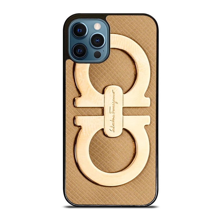 SALVATORE FERRAGAMO GOLD LOGO iPhone 12 Pro Max Case