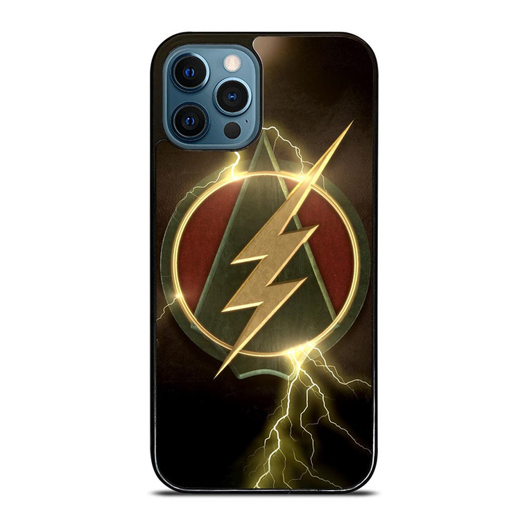 THE FLASH GREEN ARROW LOGO iPhone 12 Pro Max Case THE FLASH GREEN ARROW LOGO iPhone 12 Pro Max Case