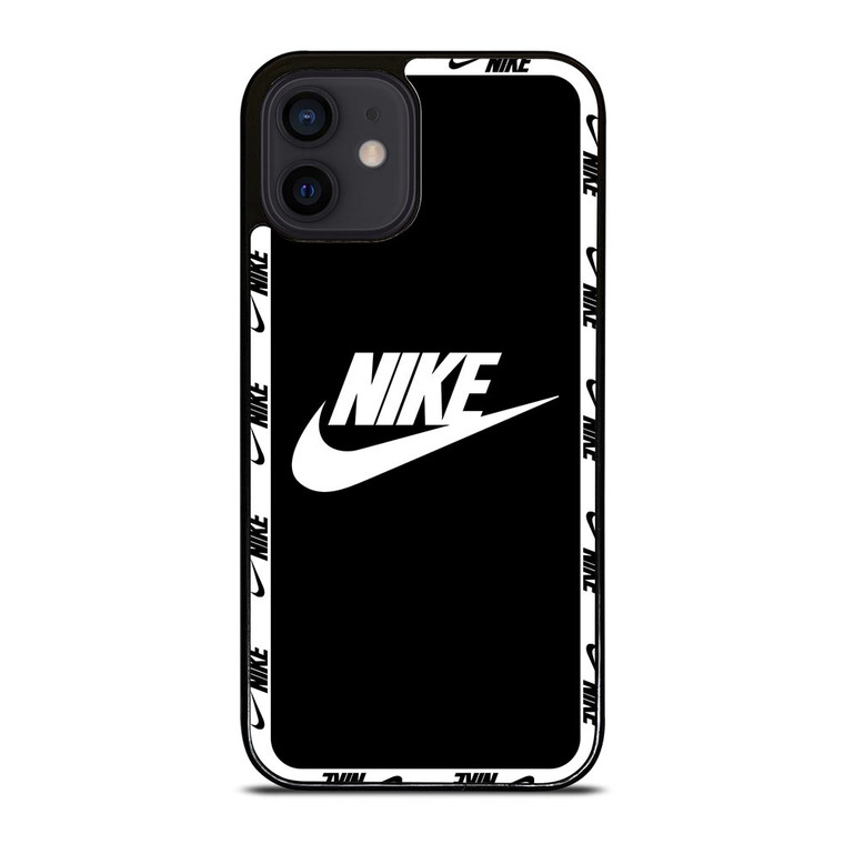 NIKE SWOOSH ROUND BLACK iPhone 12 Mini Case