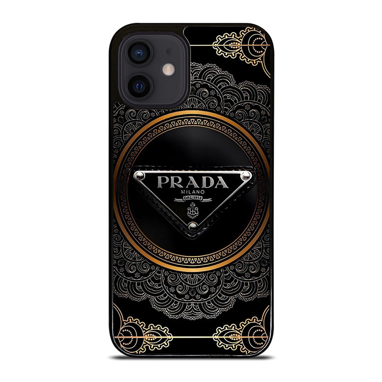 PRADA MILANO BLACK GOLD iPhone 12 Mini Case