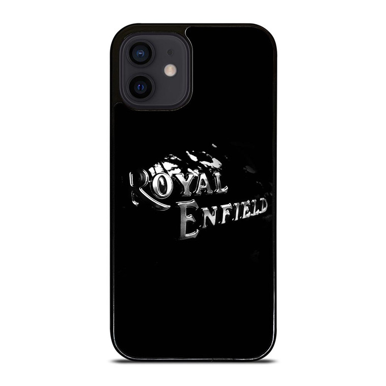ROYAL ENFIELD BLACK TANK METAL LOGO iPhone 12 Mini Case