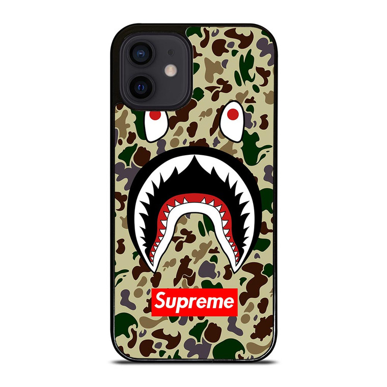 SHARK CAMO BATHING APE SUPREME iPhone 12 Mini Case