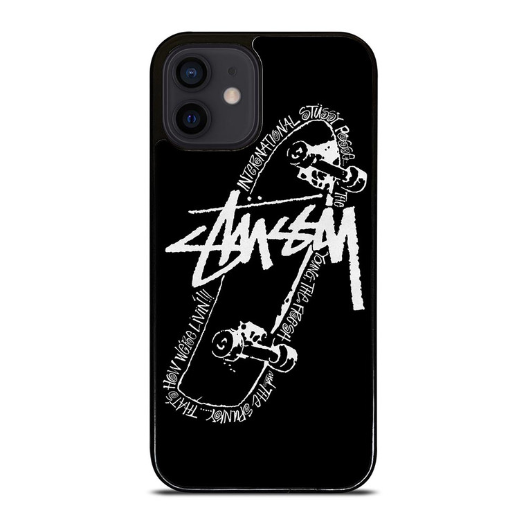 STUSSY SKATEBOARD ART iPhone 12 Mini Case STUSSY SKATEBOARD ART iPhone 12 Mini Case