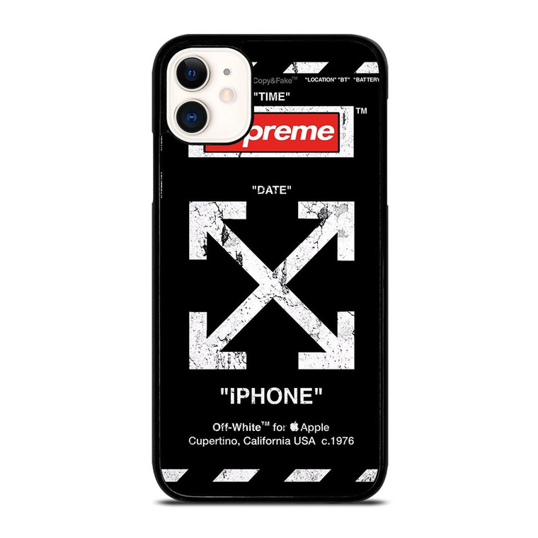OFF WHITE BLACK SUP iPhone 11 Case