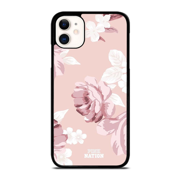 PINK VICTORIA'S SECRET FLOWER iPhone 11 Case
