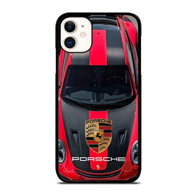 PORSCHE RED CAR LOGO iPhone 11 Case