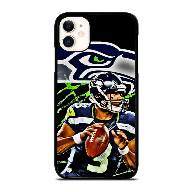 RUSSELL WILSON SEATTLE SEAHAWKS ART iPhone 11 Case