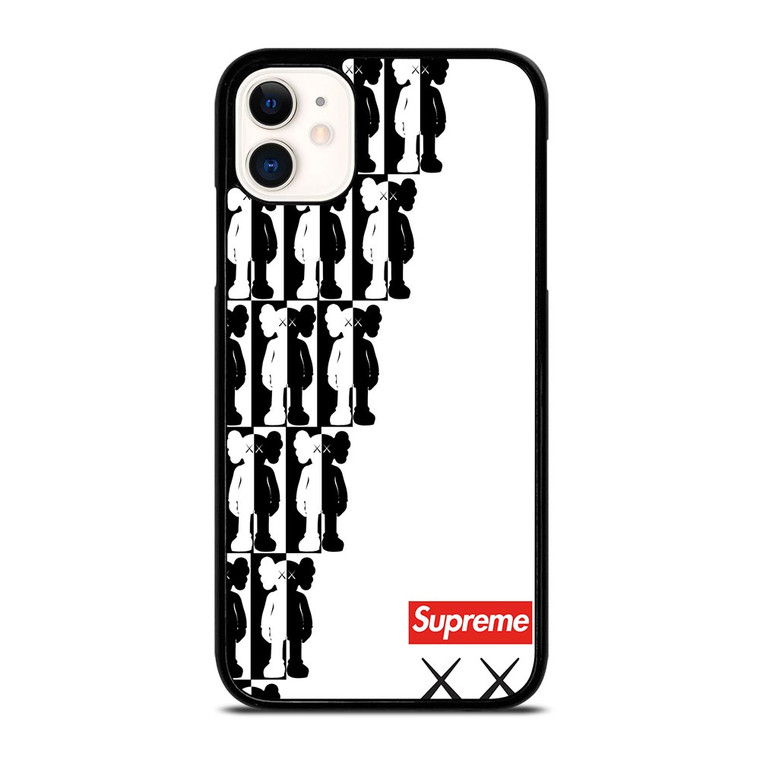 SUPREME KAWS BLACK WHITE iPhone 11 Case