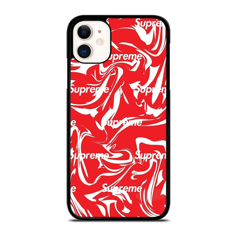 SUPREME MELTED RED ARTWORK iPhone 11 Case
