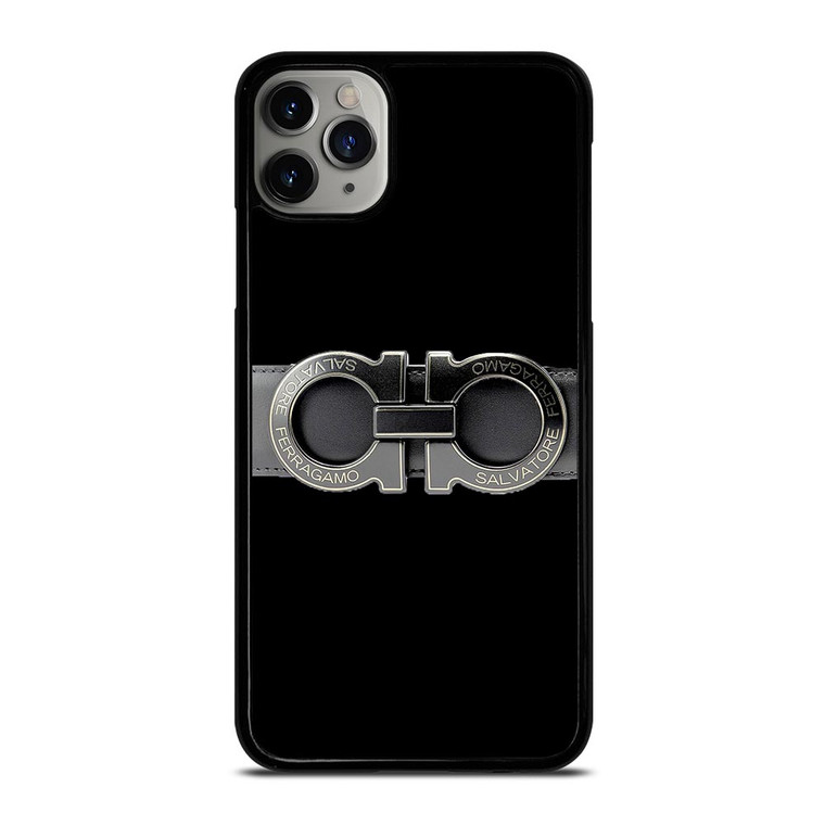 SALVATORE FERRAGAMO BELT BLACK iPhone 11 Pro Case SALVATORE FERRAGAMO BELT BLACK iPhone 11 Pro Case