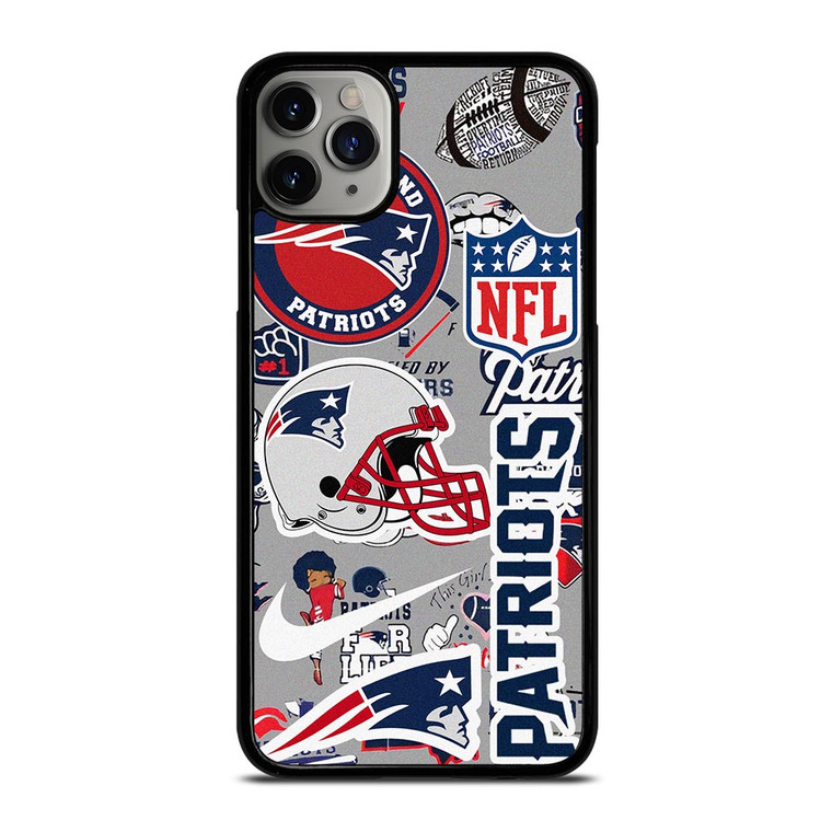 NEW ENGLAND PATRIOTS NFL STICKER BOMB iPhone 11 Pro Max Case