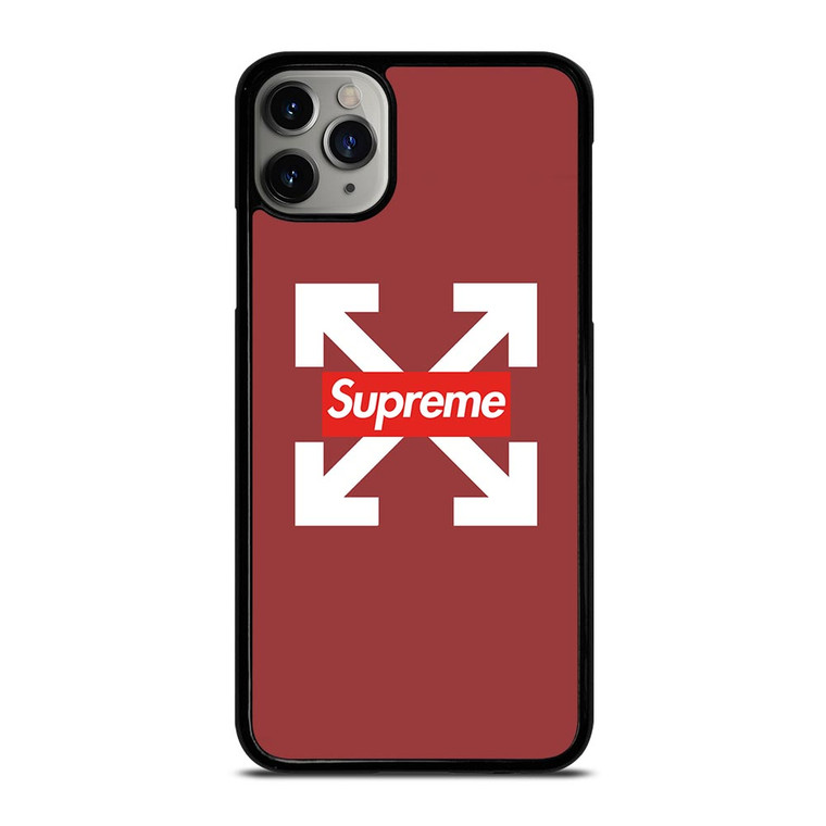 OFF WHITE LOGO X SUPREME RED iPhone 11 Pro Max Case OFF WHITE LOGO X SUPREME RED iPhone 11 Pro Max Case