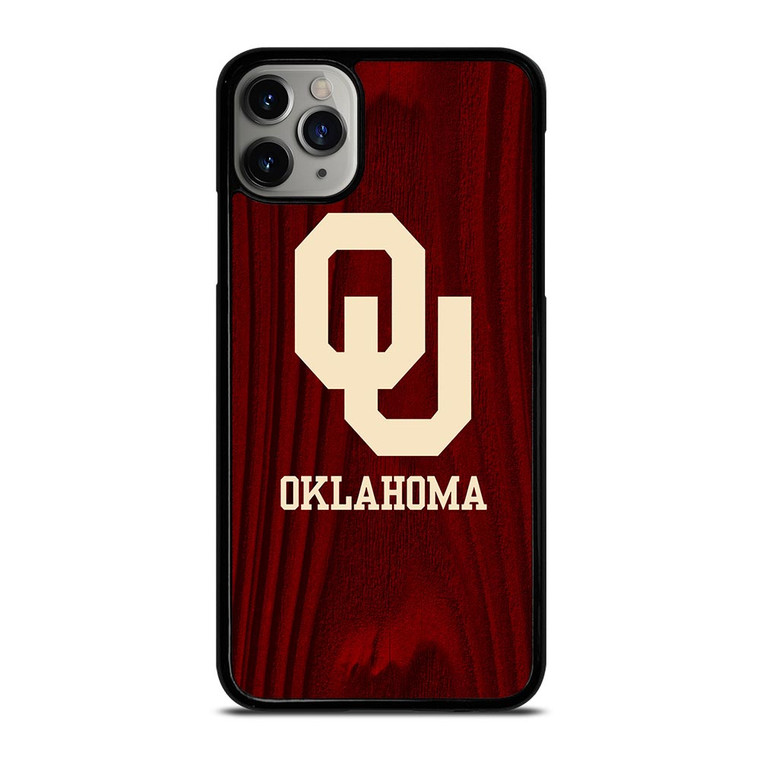 OKLAHOMA SOONERS WOODEN LOGO iPhone 11 Pro Max Case