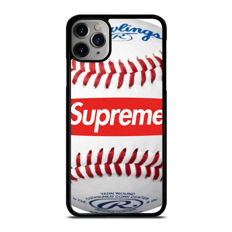 SUPREME X RAWLINGS BASEBALL iPhone 11 Pro Max Case