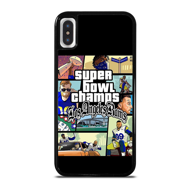 LOS ANGELES RAMS CHAMPIONS CARTOON iPhone X / XS Case