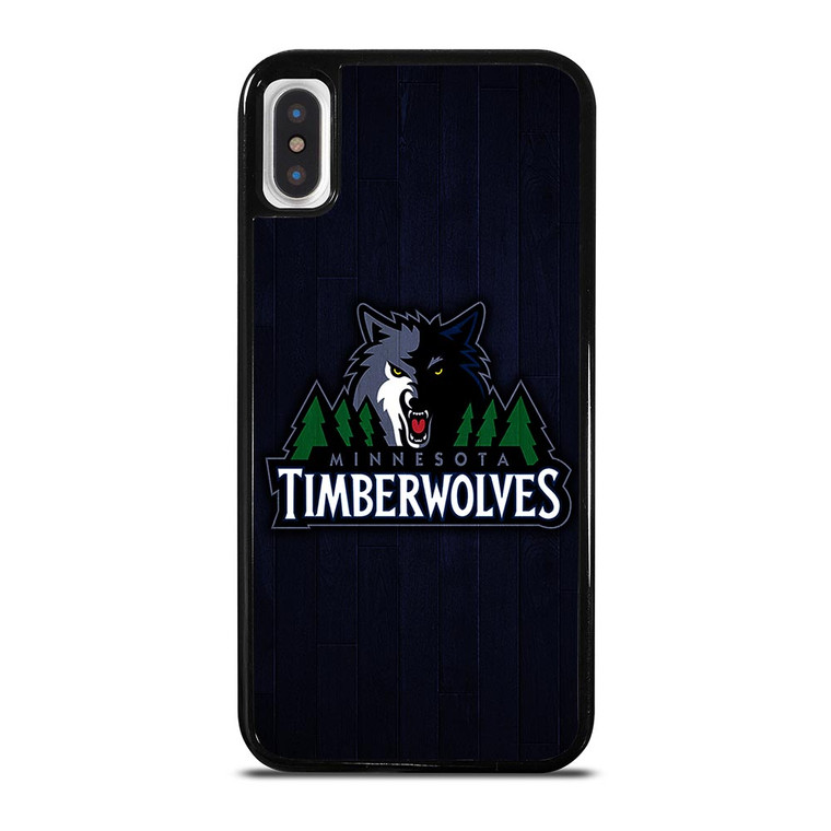 MINNESOTA TIMBERWOLVES WOODEN LOGO iPhone X / XS Case