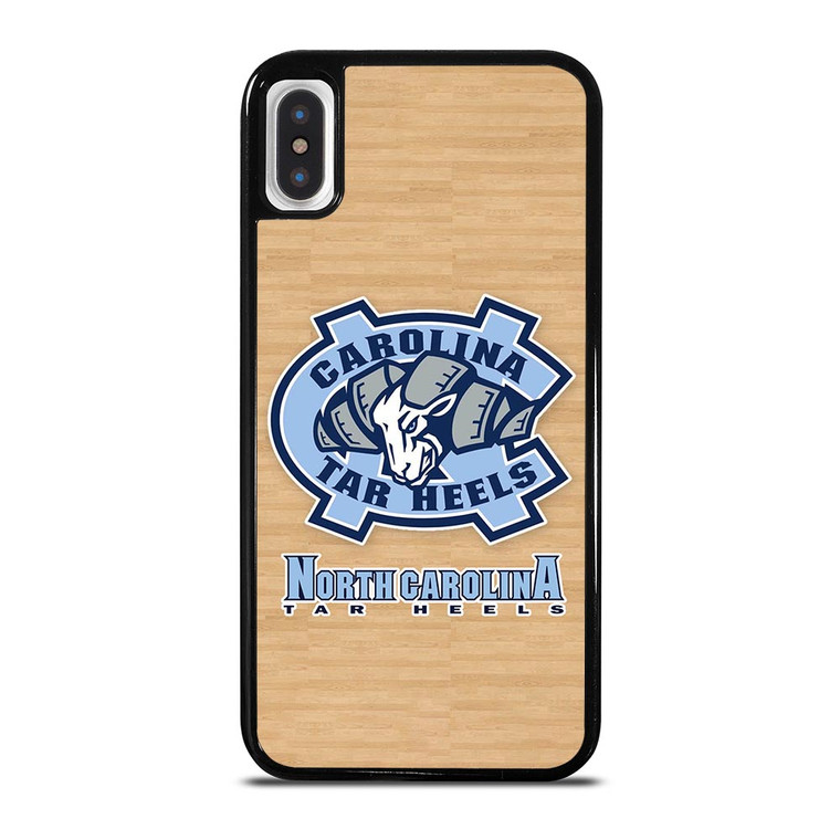 NORTH CAROLINA TAR HEELS WOODEN LOGO iPhone X / XS Case