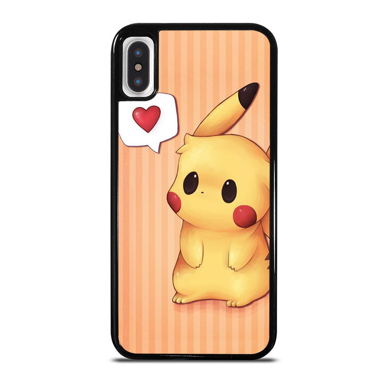 PIKACHU POKEMON LOVE SIGN iPhone X / XS Case
