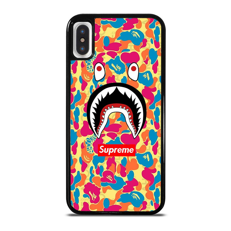 SUPREME BAPE CAMO COLOR FULL iPhone X / XS Case