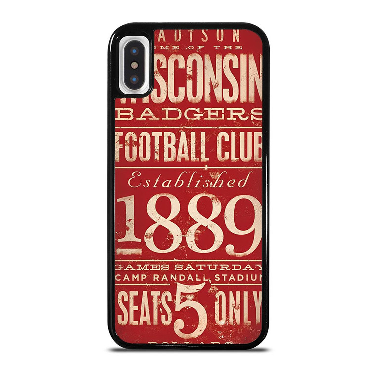 WISCONSIN BADGER OLD TICKET iPhone X / XS Case