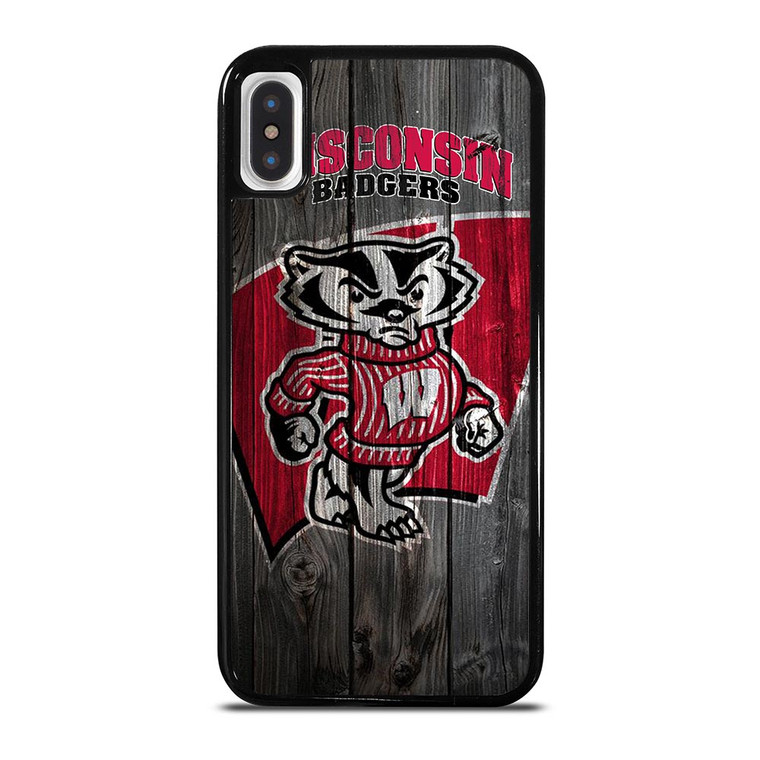WISCONSIN BADGER WOODEN LOGO iPhone X / XS Case