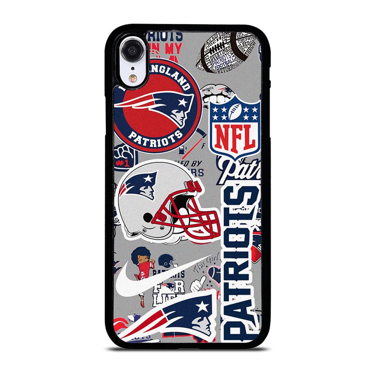 NEW ENGLAND PATRIOTS NFL STICKER BOMB iPhone XR Case