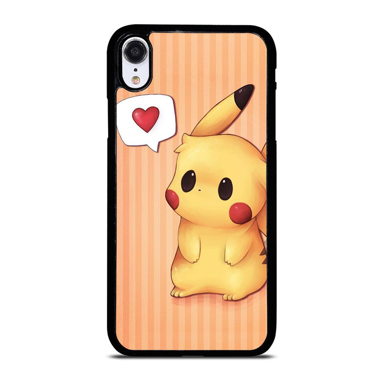 PIKACHU POKEMON LOVE SIGN iPhone XR Case