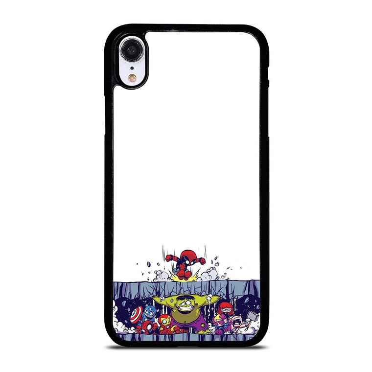 SPIDERMAN VS ALL MARVEL HEROES KAWAII iPhone XR Case