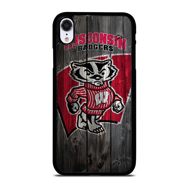WISCONSIN BADGER WOODEN LOGO iPhone XR Case