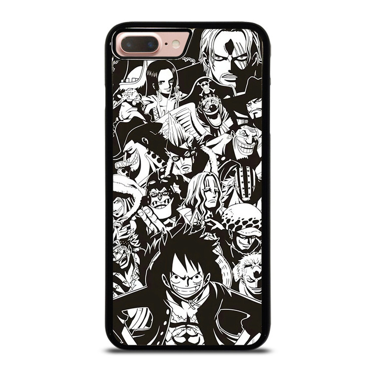 ONE PIECE CHARACTER BLACK WHITE iPhone 8 Plus Case