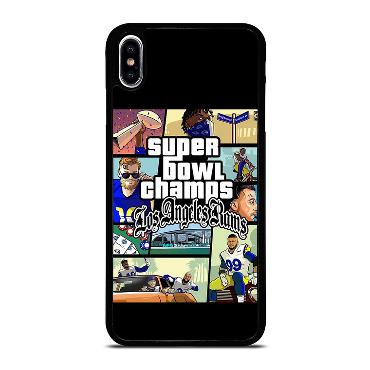 LOS ANGELES RAMS CHAMPIONS CARTOON iPhone XS Max Case