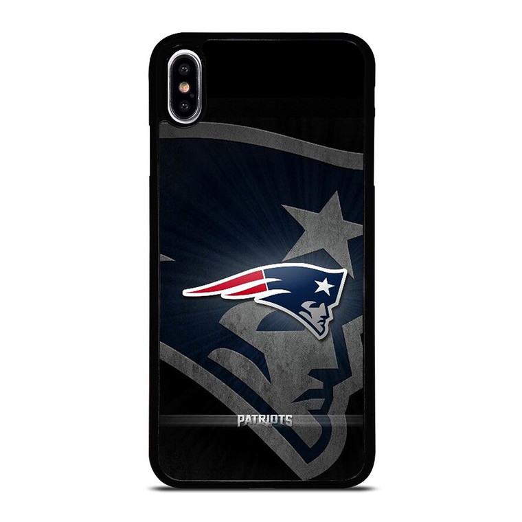 NEW ENGLAND PATRIOTS METAL LOGO iPhone XS Max Case