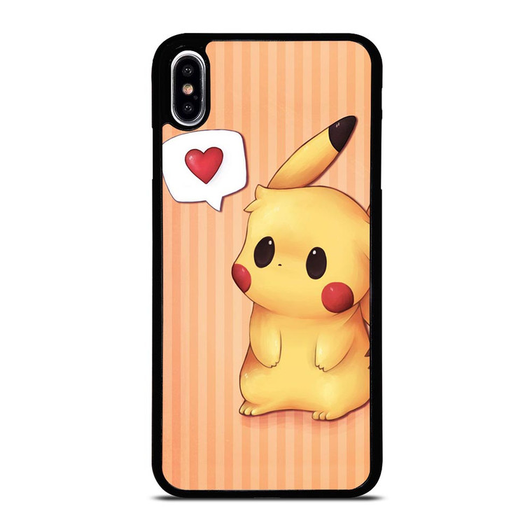 PIKACHU POKEMON LOVE SIGN iPhone XS Max Case