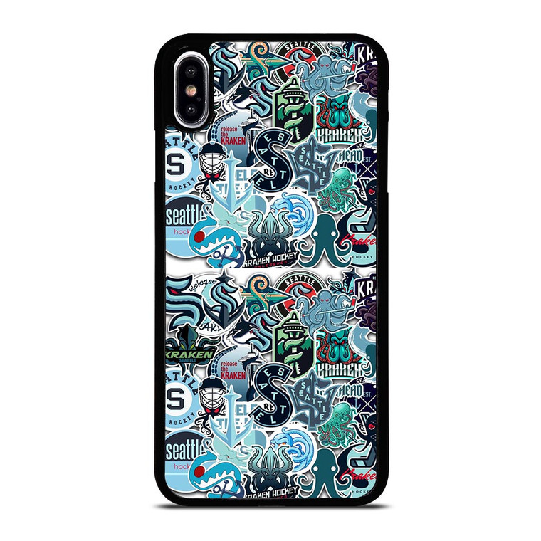 SEATTLE KRAKEN OCTOPUS COLLAGE iPhone XS Max Case