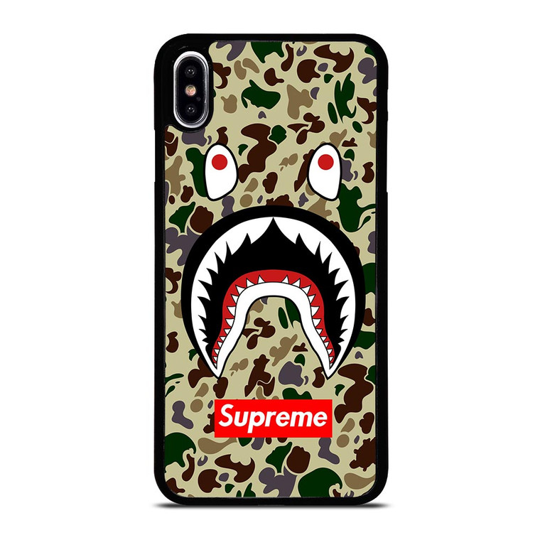 SHARK CAMO BATHING APE SUPREME iPhone XS Max Case