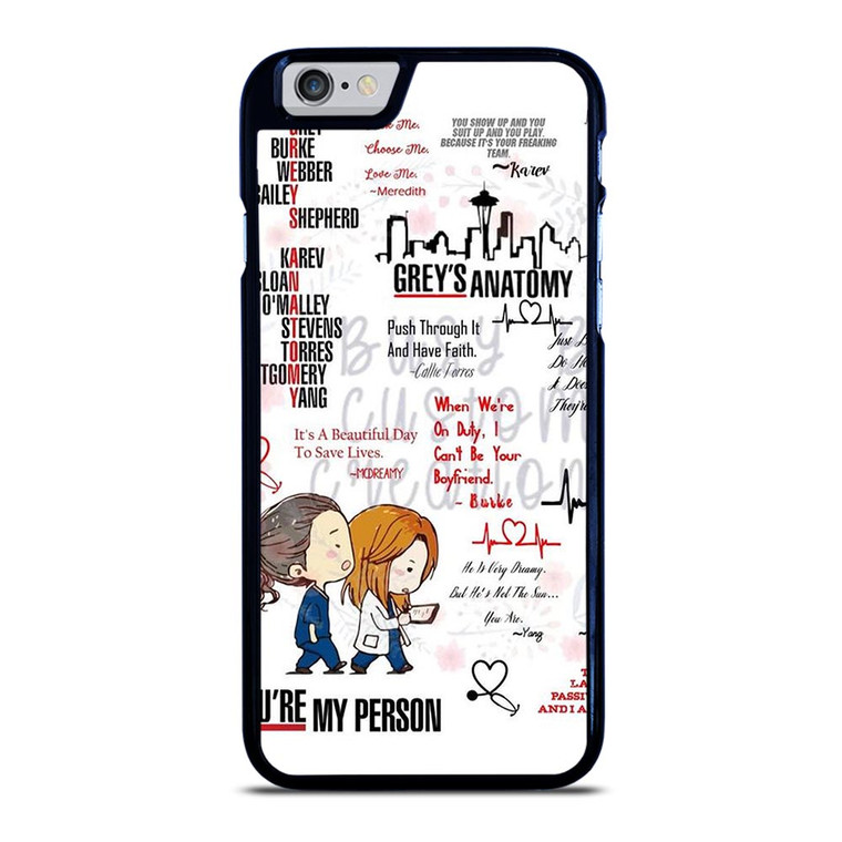 QUOTES OF GREY'S ANATOMY iPhone 6 / 6S Plus Case