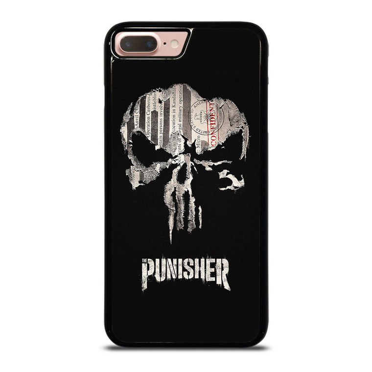 THE PUNISHER SKULL PAPER EFFECT ARTWORK iPhone 8 Plus Case