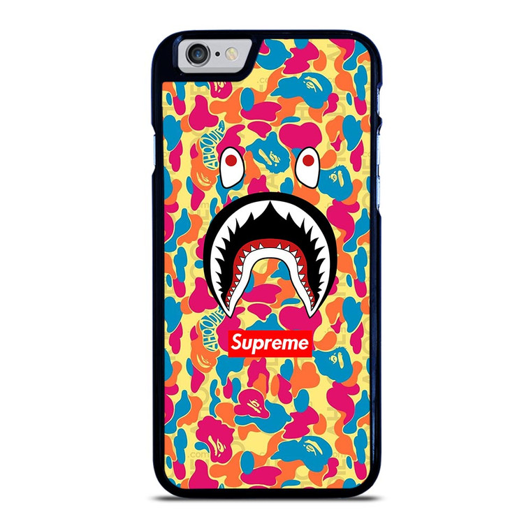 SUPREME BAPE CAMO COLOR FULL iPhone 6 / 6S Plus Case