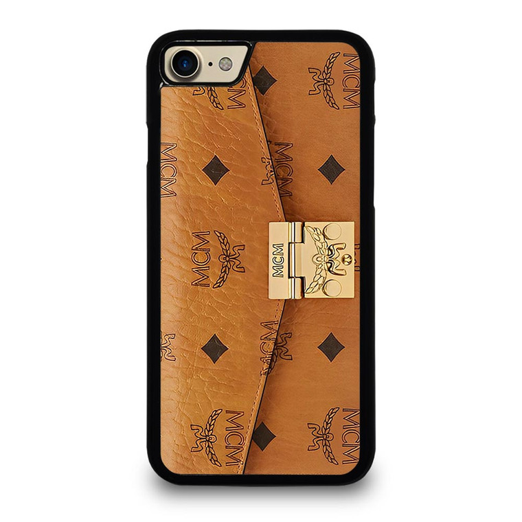 MCM WORLD WIDE BROWN LEATHER iPhone 7 Case