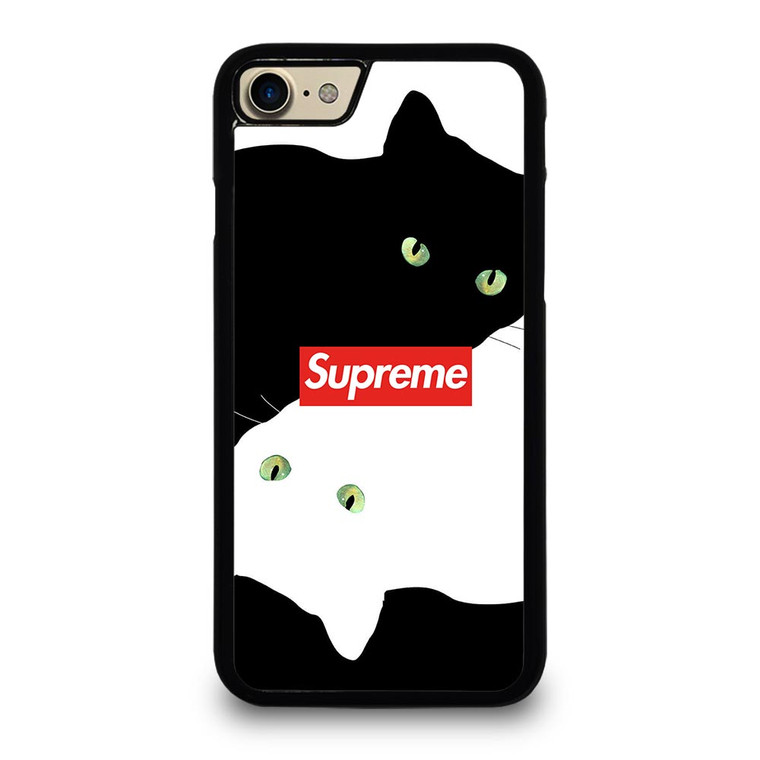 SUPREME BLACK WHITE CAT iPhone 7 Case