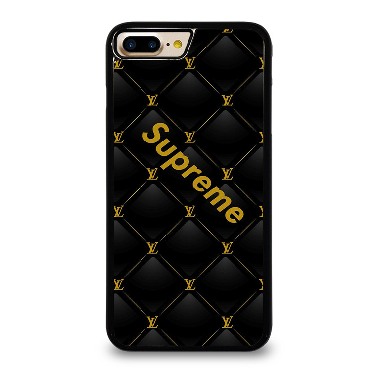 SUPREME BLACK PATTERN GOLD iPhone 7 Plus Case