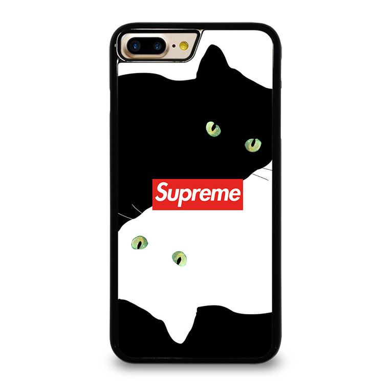 SUPREME BLACK WHITE CAT iPhone 7 Plus Case