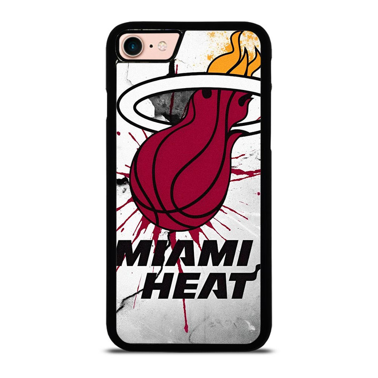 MIAMI HEAT CRACKED LOGO iPhone 8 Case