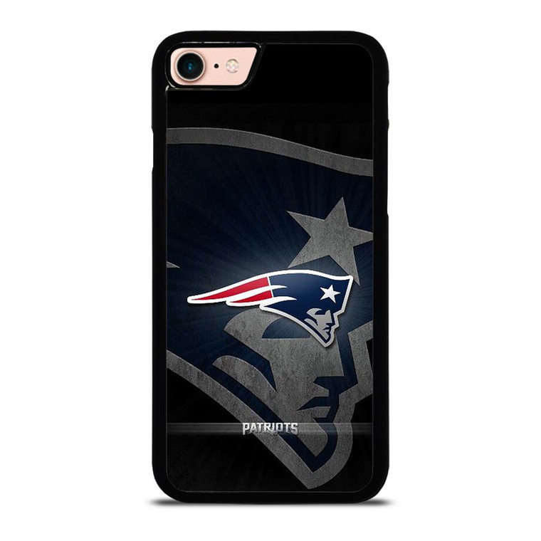 NEW ENGLAND PATRIOTS METAL LOGO iPhone 8 Case
