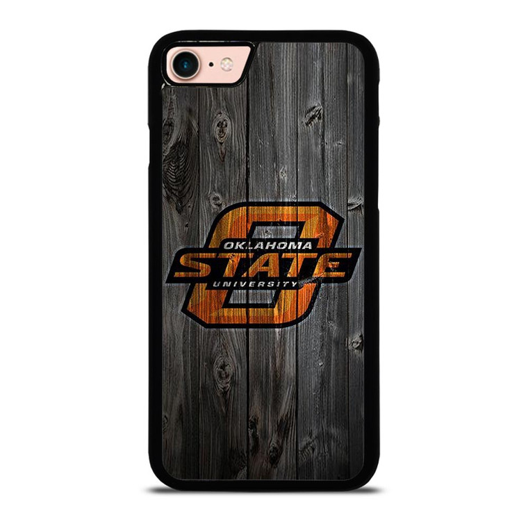 OKLAHOMA STATE UNIVERSITY WOODEN LOGO iPhone 8 Case