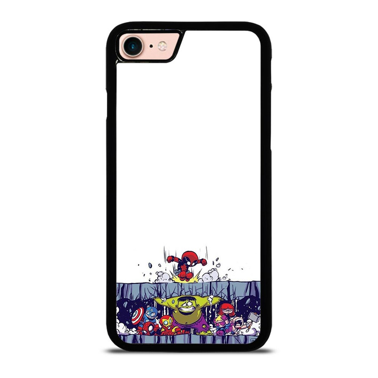 SPIDERMAN VS ALL MARVEL HEROES KAWAII iPhone 8 Case