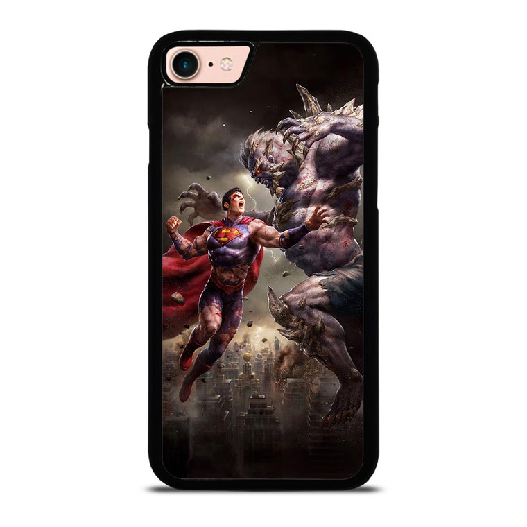 SUPERMAN VS DOOMSDAY ART iPhone 8 Case