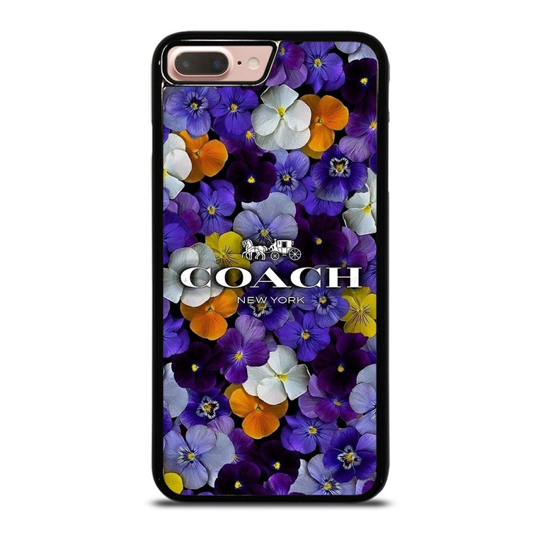 PURPLE FLOWERS COACH NEW YORK iPhone 8 Plus Case