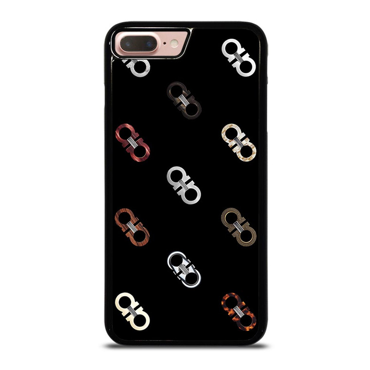 SALVATORE FERRAGAMO LOGO PATTERN iPhone 8 Plus Case