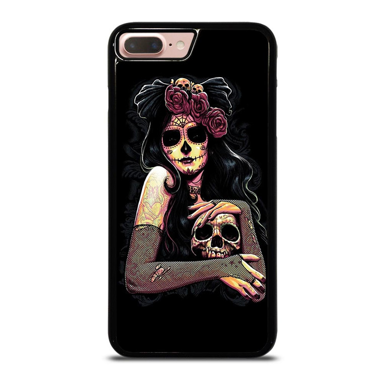 SUGAR SKULL TATTOO GIRL iPhone 8 Plus Case